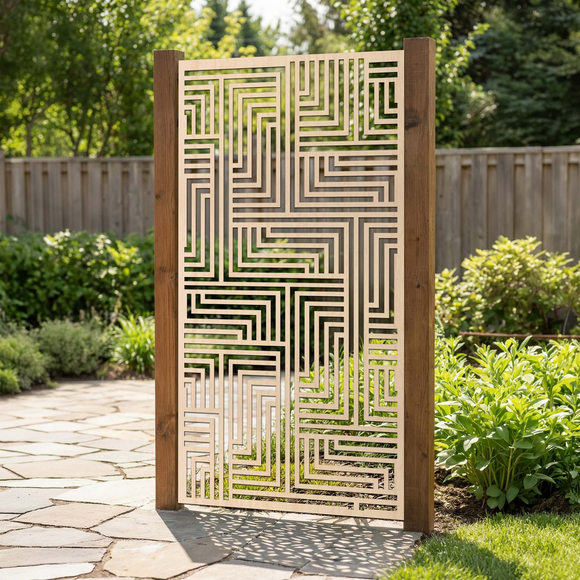 Lines Geometric Garden Privacy Screen [GSS3]